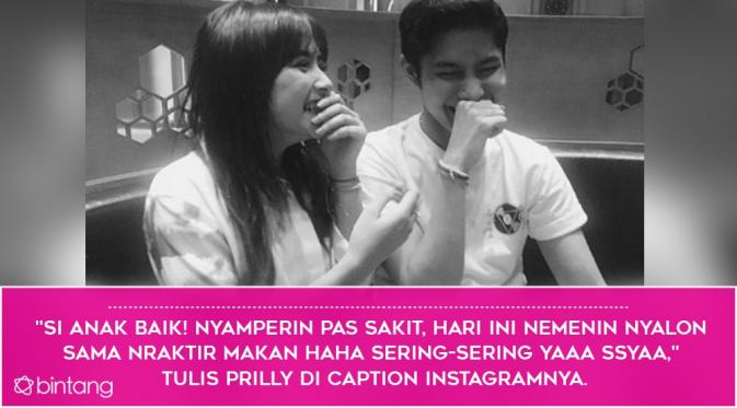 Momen Manis Kedekatan Prilly Latuconsina dan Teuku Rassya. (Foto: Instagram @prillylatuconsina96, Desain: Nurman Abdul Hakim/Bintang.com)