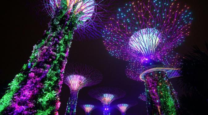 Light & Sound Show, Garden by the Bay, Singapura. (pergidulu.com)