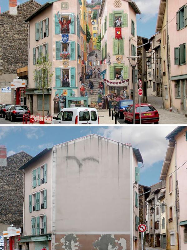 Grafiti yang mengubah tembok polos jadi lebih indah (foto : boredpanda.com)