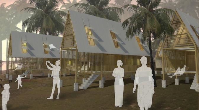 Desain homestay Tanjung Kelayang