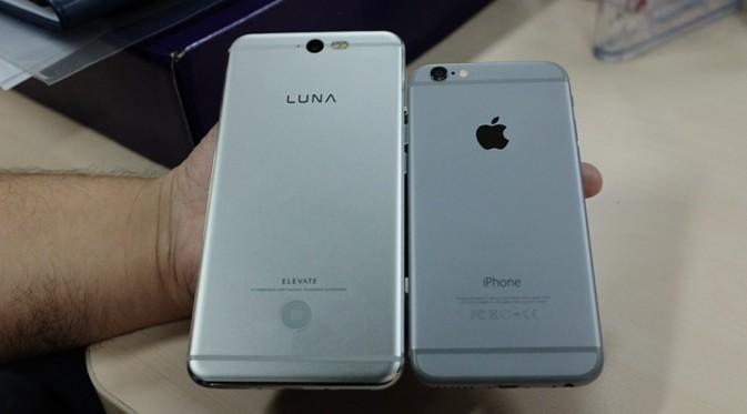 Luna dan iPhone 6 tampak belakang. Liputan6.com/Iskandar