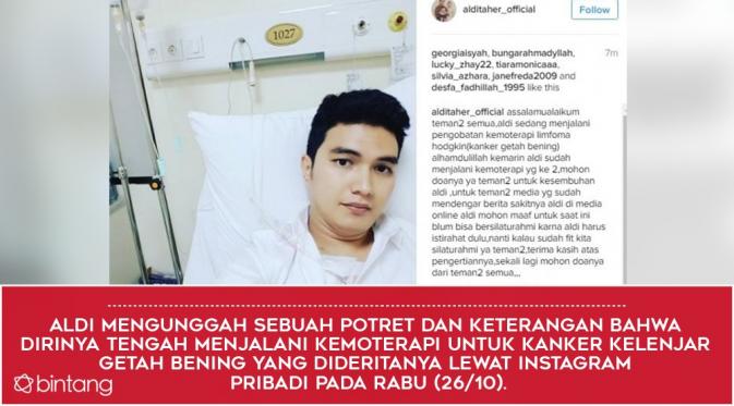 Pergulatan Hidup Aldi Taher Berjuang Melawan Kanker. (Foto: Instagram alditaher_official, Desain: Nurman Abdul Hakim/Bintang.com)