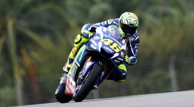 Valentino Rossi, pembalap Movistar Yamaha. (AFP/Manan Vatsyayana)