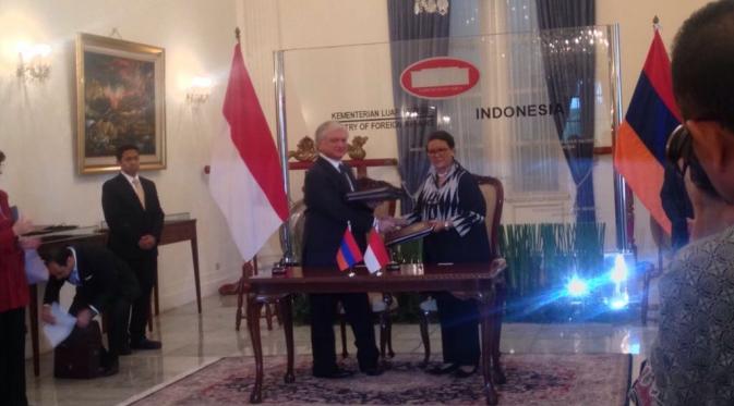 Total, Indonesia-Armenia memiliki 7 perjanjian kerjasama (Liputan6.com/Nurul Basmalah)