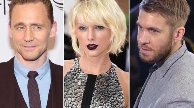 Tom Hiddleston, Taylor Swift, dan Calvin Harris
