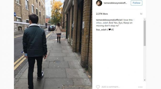Tamara Bleszynski beri semangat Teuku Rassya yang saat ini kuliah di London [foto: instagram]