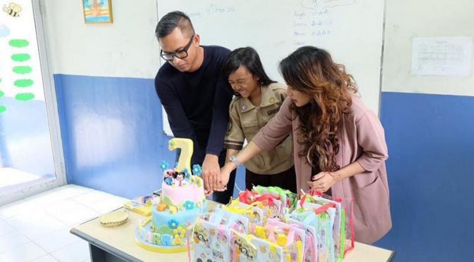 Masayu Anastasia dan Lembu Wiworo Jati kompak hadir di perayaan ulang tahun putrinya, Samarra. (Instagram)