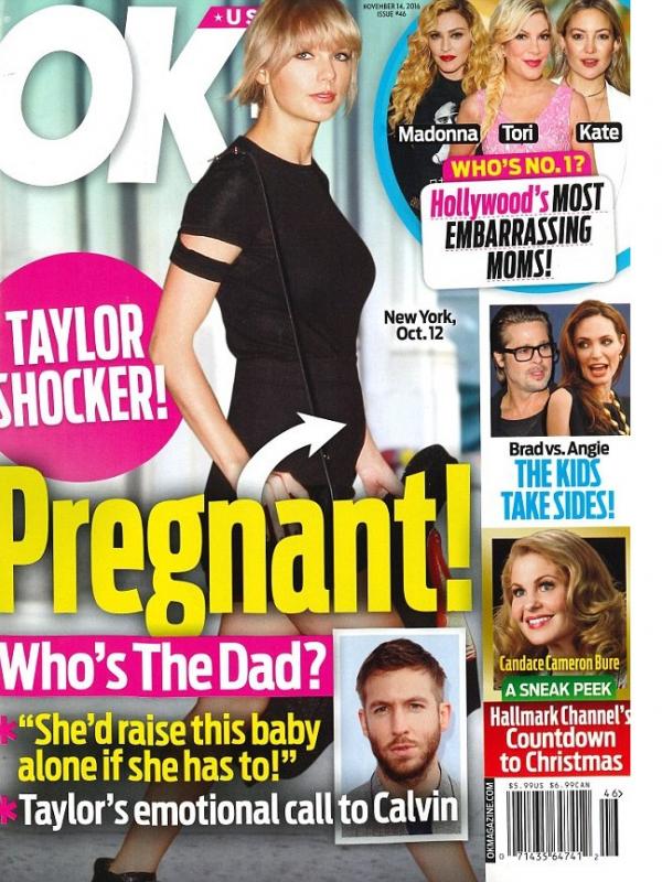 Talor Swift dikabarkan hamil. (via. dailymail)