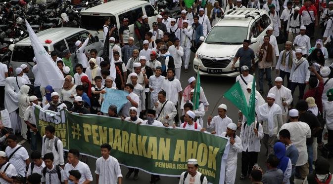 Suasana demo Ahok, Jumat (4/11). (Bambang Eko Ros Purnama/Bintang)