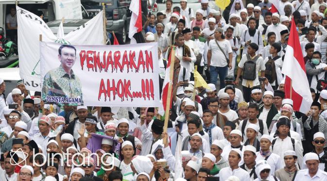 Suasana demo Ahok, Jumat (4/11). (Bambang Eko Ros Purnama/Bintang)