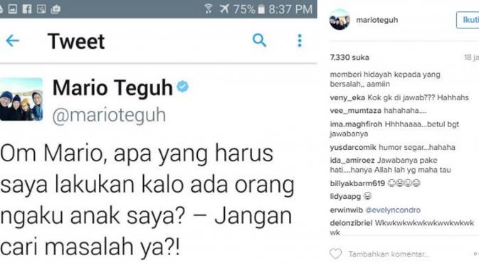 Mario Teguh berkicau soal anak (Instagram/@marioteguh)