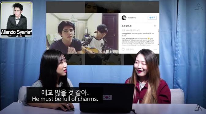 Perempuan Korea bereaksi terhadap aktor-aktor Indonesia (YouTube/ASHanguk)
