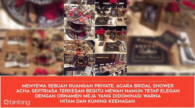 Sederet Potret Bridal Shower Acha Septriasa. (Foto: Instagram/@amaraparty, Desain: Nurman Abdul Hakim/Bintang.com)