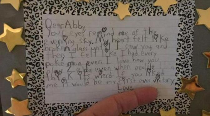 Meski tak seindah buatan para pujangga, anak-anak mampu membuat surat cinta yang tulis. (Foto: mirror.co.uk)