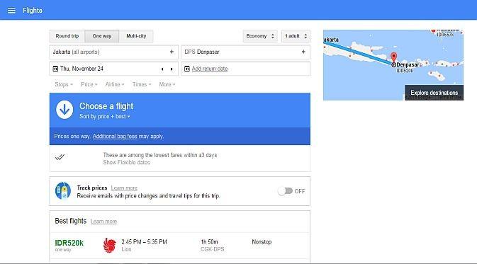 Google Flights (Foto: Ist)