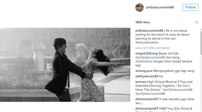 Prilly Latuconsina unggah foto kebersamaannya bersama Aliando Syarief (Instagram/@prillylatuconsina96)