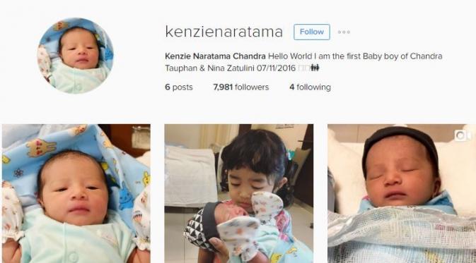 Anak Nina Zatulini sudah memiliki ribuan pengikut di akun Instagram-nya (Instagram/@kenzienaratama)