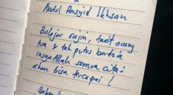 Surat dari Anies Baswedan untuk anak seorang warga Pancoran