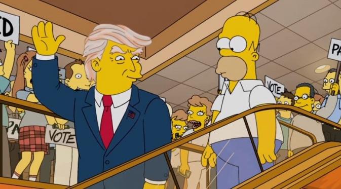 Kemenangan Donad Trump sebagai presiden Amerika ke-45 sudah 'diramalkan' The Simpsons? (Via: Raw Story)