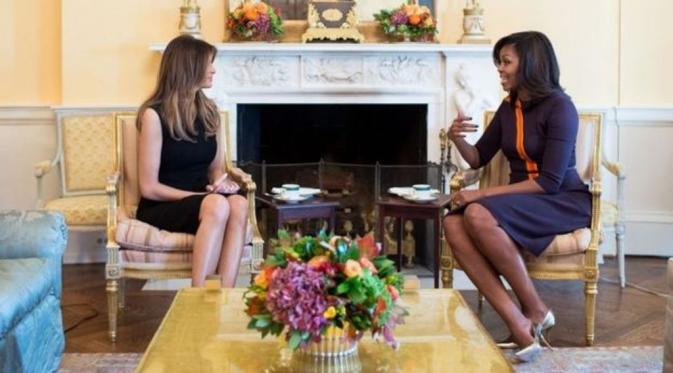 Tantangan Melania Jadi Flotus di Bawah Bayangan Michelle Obama (Gedung Putih)