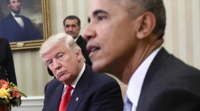 Trump dan Obama berbicang-bincang di Oval Office lebih dari satu jam (Reuters)