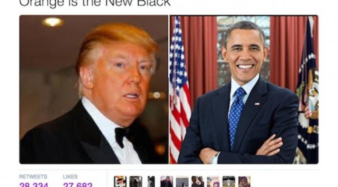 Meme mengenalkan presiden baru Amerika. (@elalesi/Instagram)
