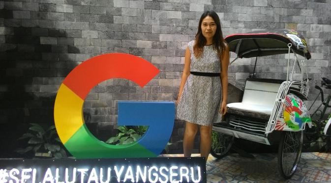 Head of Product Communication Google Indonesia, Putri silalahi ditemui di Resto de Kendhil saat acara Kampanye #SelaluTauyangSeru #SelaluTauJog, Yogyakarta, Senin (14/11/2016). (Liputan6.com/Dhita Koesno)