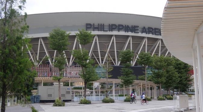 Philippine Arena, GOR yang diklaim sebagai yang terbesar di dunia memiliki kapasitas 55 ribu penonton. (Bola.com/Wiwig Prayugi)