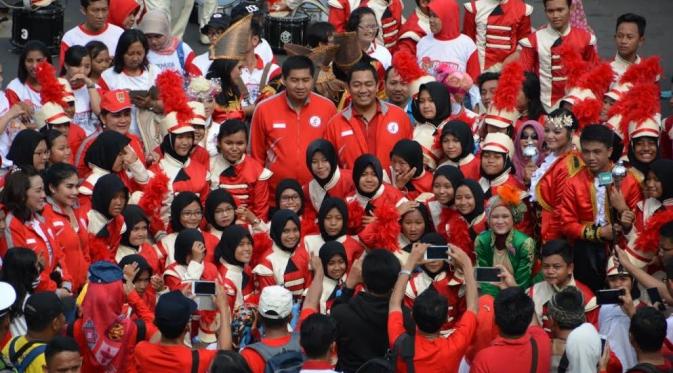 Kirab Budaya Pancasila meraih di Semarang (Liputan6.com / Felek Wahyu)