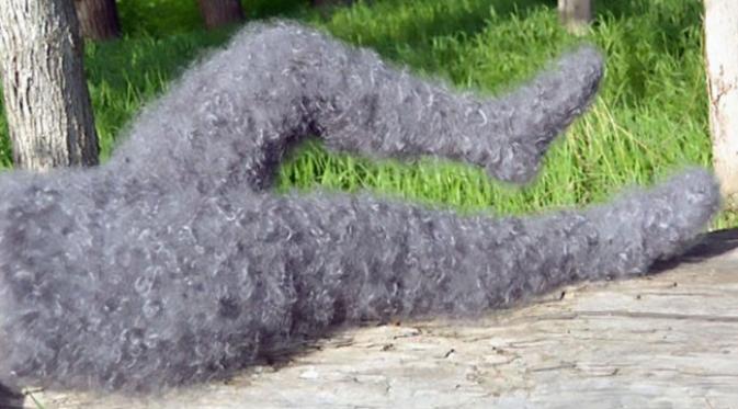 Legging rambut kambing Orenburg, Rusia
