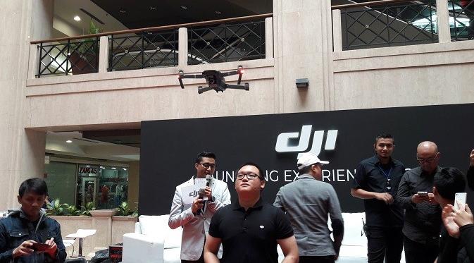 Uji coba penerbangan dari DJI Mavic Pro di Jakarta (liputan6.com/Agustinus M. Damar)