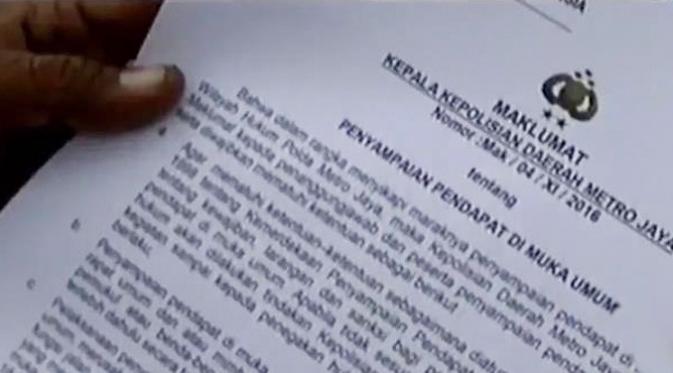 Polda Metro Jaya menyebar maklumat demo 2 Desember dengan helikopter