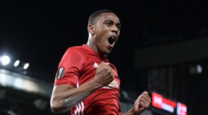 Pemain Manchester United asal Prancis, Anthony Martial. (AFP/Oli Scarff)