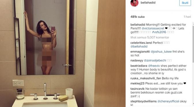 Bella Hadid pamer foto menjelang pagelaran Victoria's Secret (Instagram)