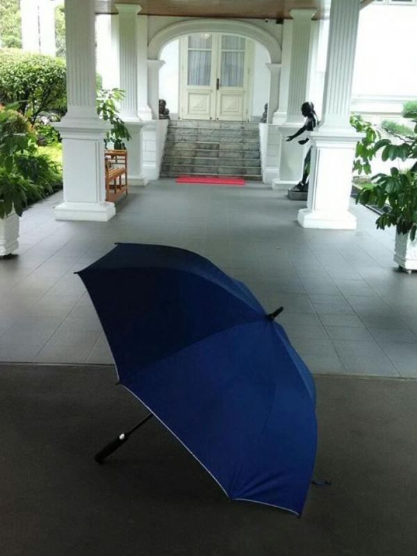 Payung Jokowi yang digunakannya saat datang ke Monas pada aksi damai 212 Jakarta | via: instagram.com/kaesangp