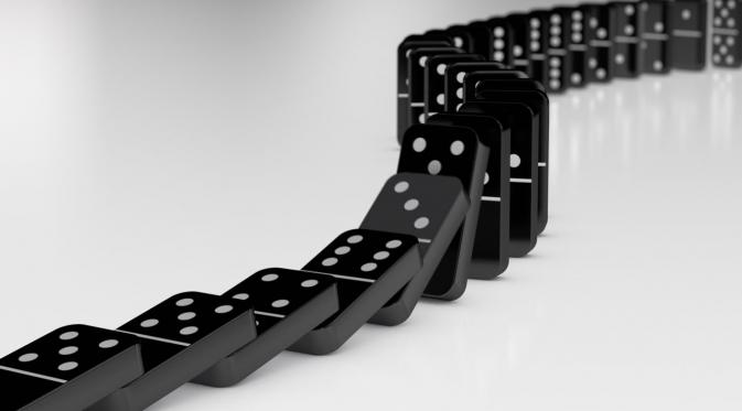 Kebohongan berlaku seperti efek domino. (Foto: zerohedge.com)