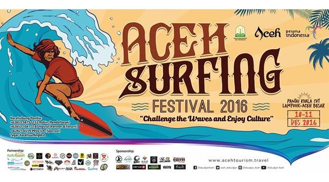 Selain wisata halal, Aceh juga punya spot surfing kelas dunia, Pantai Kuala Cut Lampuuk untuk menggelar Aceh Surfing Festival 2016.