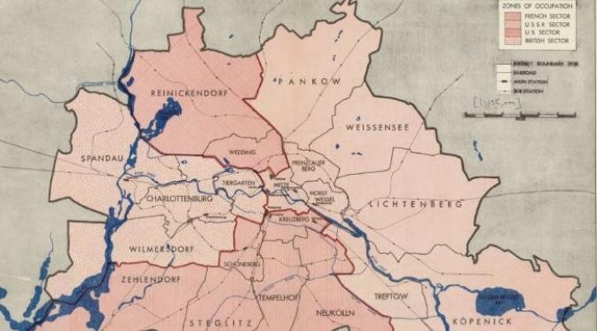 Peta CIA: Berlin yang terbelah setelah Perang Dunia II (CIA)