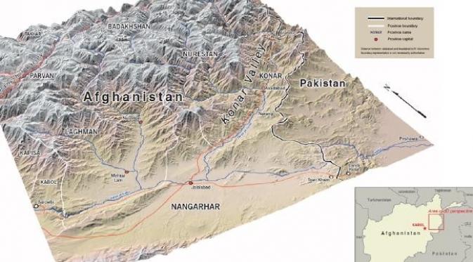 Peta Afghanistan pada 2001, menunjukkan bagaimana perkembangan teknologi mengubah peta dunia (CIA)
