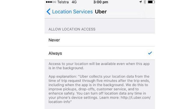 Kebijakan baru Uber yang melacak lokasi pengguna saat perjalanan mereka sudah selesai, menuai kritik (Foto: Ist)