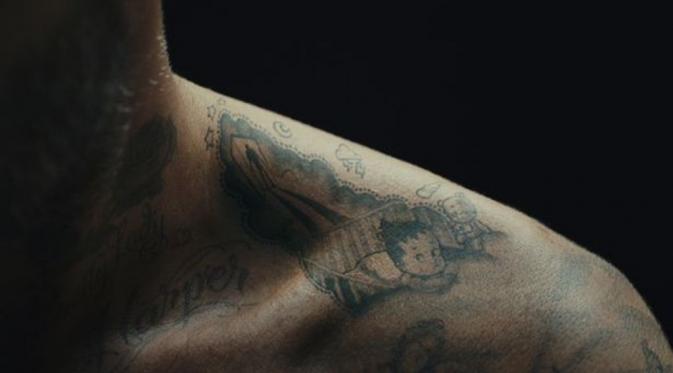 Lewat animasi tato, David Beckham kampanyekan antikekerasan pada anak. (Sumber: Instagram)