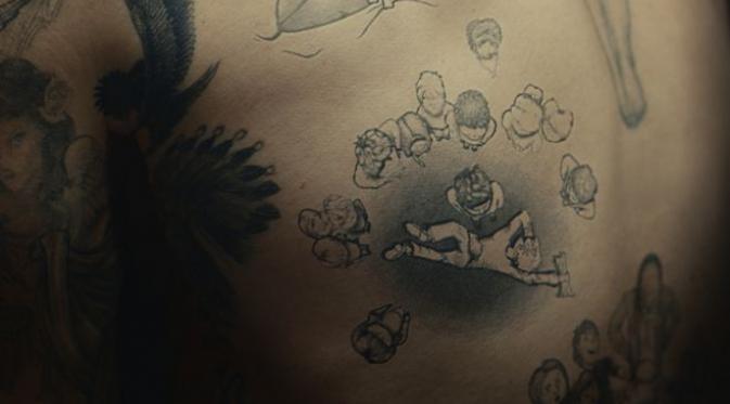 Lewat animasi tato, David Beckham kampanyekan antikekerasan pada anak. (Sumber: Instagram)
