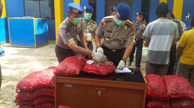 Sebanyak 15,3 ton bawang merah asal India yang diangkut menggunakan kapal asal Malaysia masuk melalui pelabuhan tikus di daerah Jangkang, Kabupaten Bengkalis.