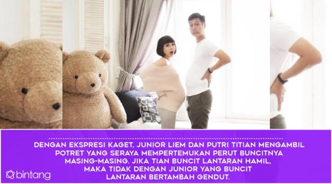 Gaya Putri Titian Menanti Kelahiran Buah Hati. (Foto: Instagram/@putrititian, Desain: Nurman Abdul Hakim/Bintang.com)