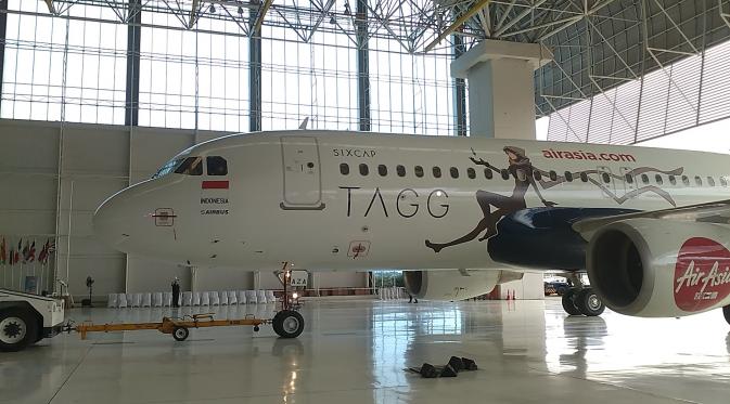 Inilah livery baru pesawat AirAsia dengan tema game TAGG yang dikeluarkan oleh Sixcap, perusahaan keuangan asal Singapura, Kamis (15/12/2016)