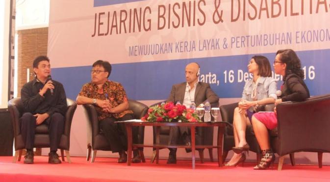 Irawan Mulyanto saat menghadiri talkshow JDBI di JS Luwansa Hotel and Convention Center | foto : Jejaring Bisnis & Disabilitas Indonesia (JDBI) 