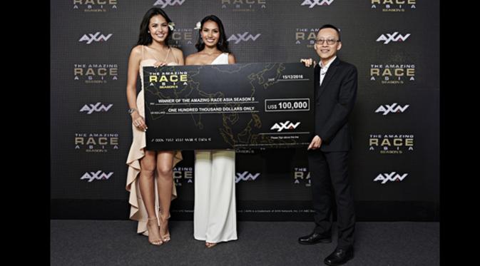 Maggie Wilson-Consunji dan Parul Shah, pemenang dalam The Amazing Race Asia Season 5 (foto: AXN)