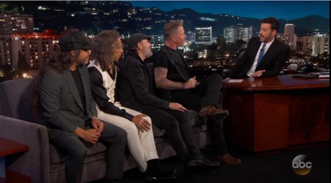 Metallica saat muncul di Jimmy Kimmel Live! (YouTube)