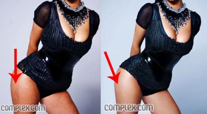 Kulit tubuh Kim Kardashian yang diphotoshop. Sumber : thisisinsider.com