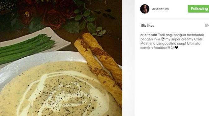 Ariel Tatum mengunggah makanan (Instagram/@arieltatum)